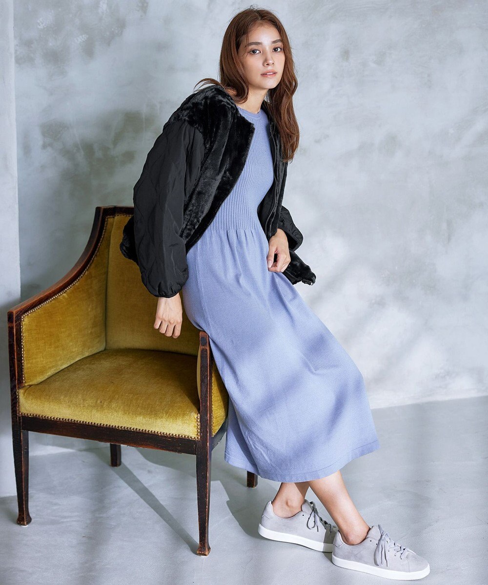 Tiaclasse 【リバーシブル】キルティングエコファー2WAYブルゾン 