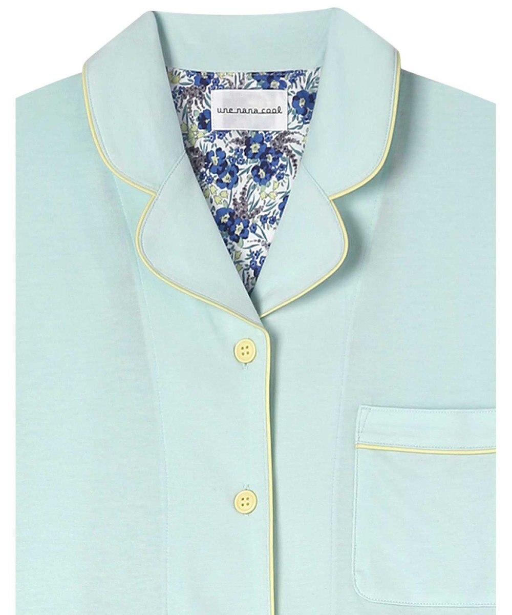 une nana cool 【綿100%】スビン天竺 半袖開襟パジャマ MADE WITH LIBERTY FABRIC 