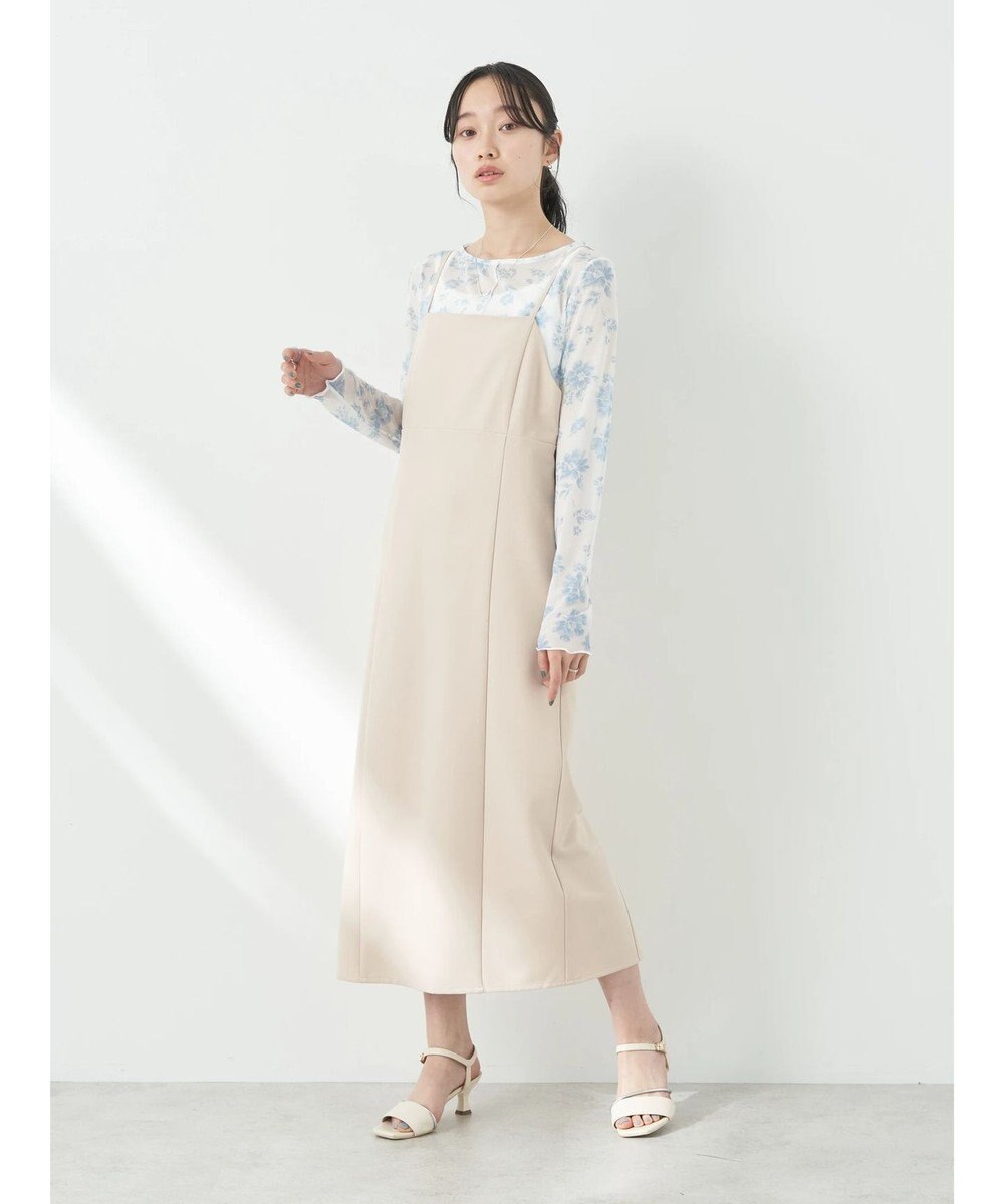 earth music&ecology バックスリットＩラインキャミワンピース 