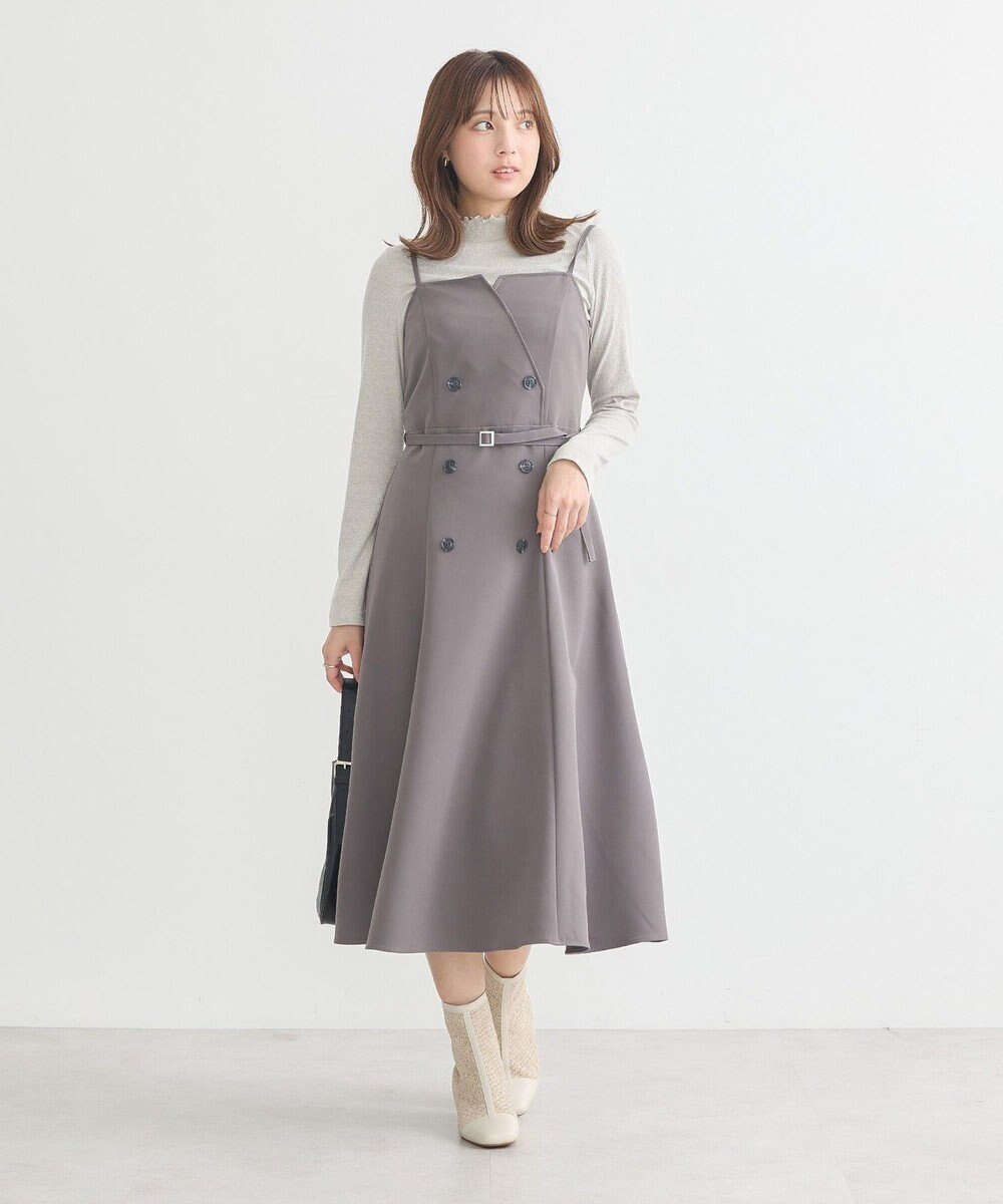 earth music&ecology トレンチ風キャミワンピース 