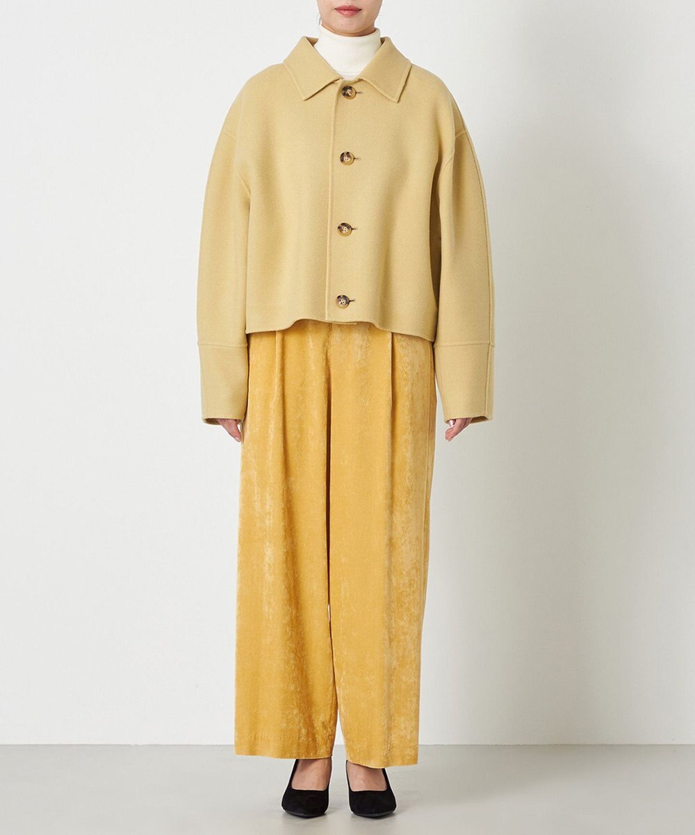 NAVE 【Nave】メルトンリバー ステンカラークロップド コート 