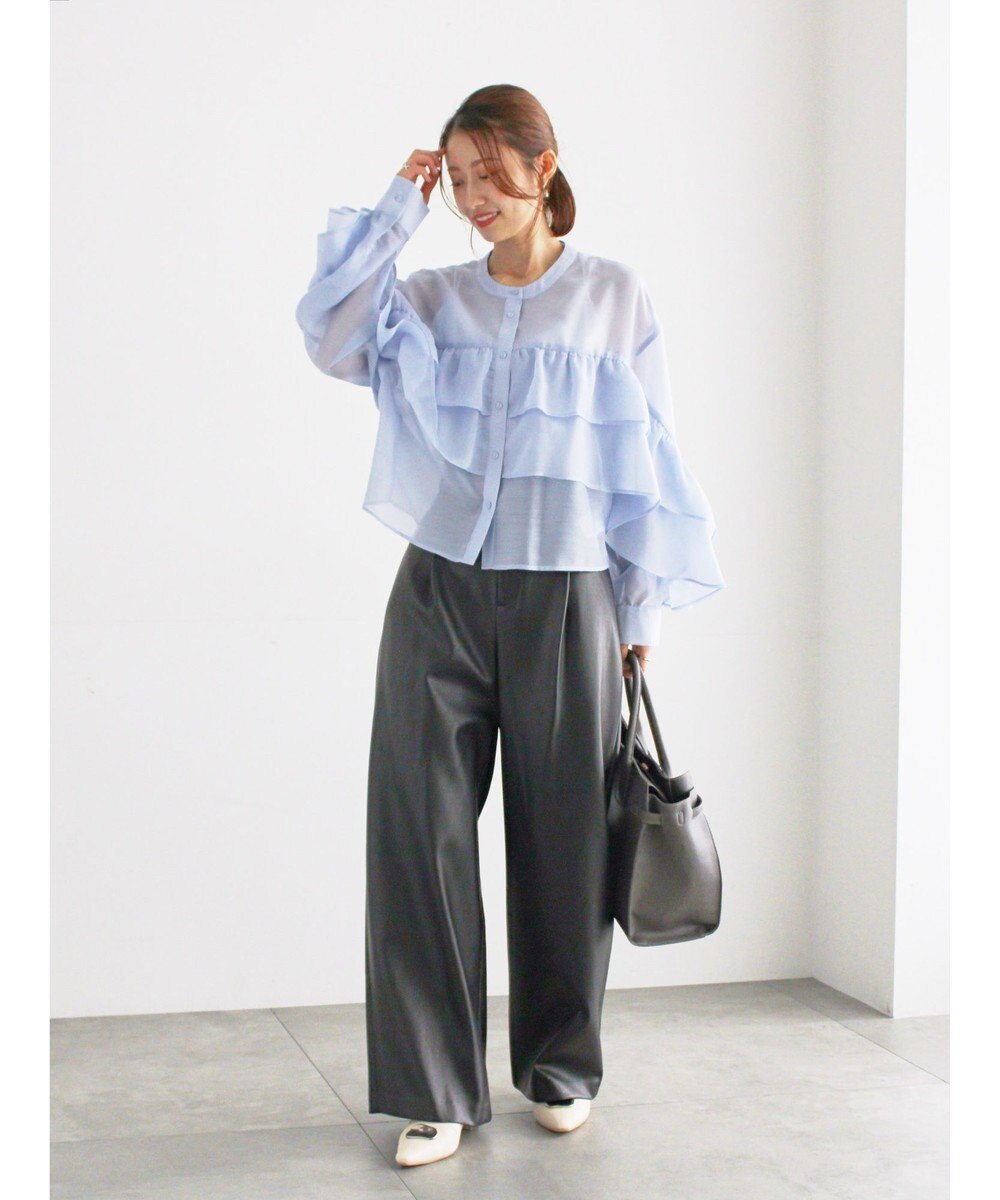 Te chichi シアーフリルティアードブラウス 