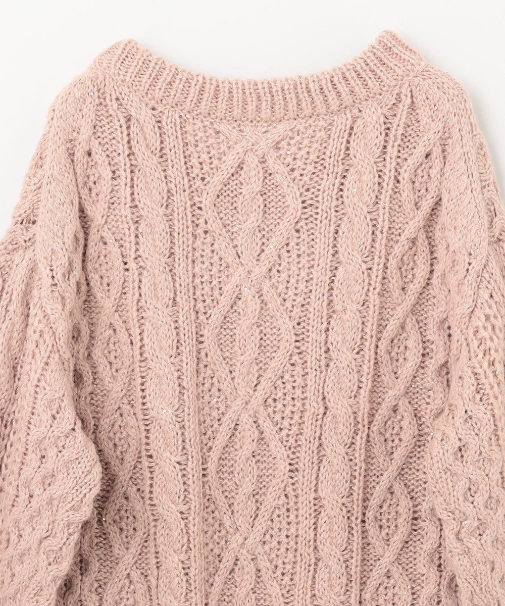 GRACE CONTINENTAL スパングルケーブルニット 