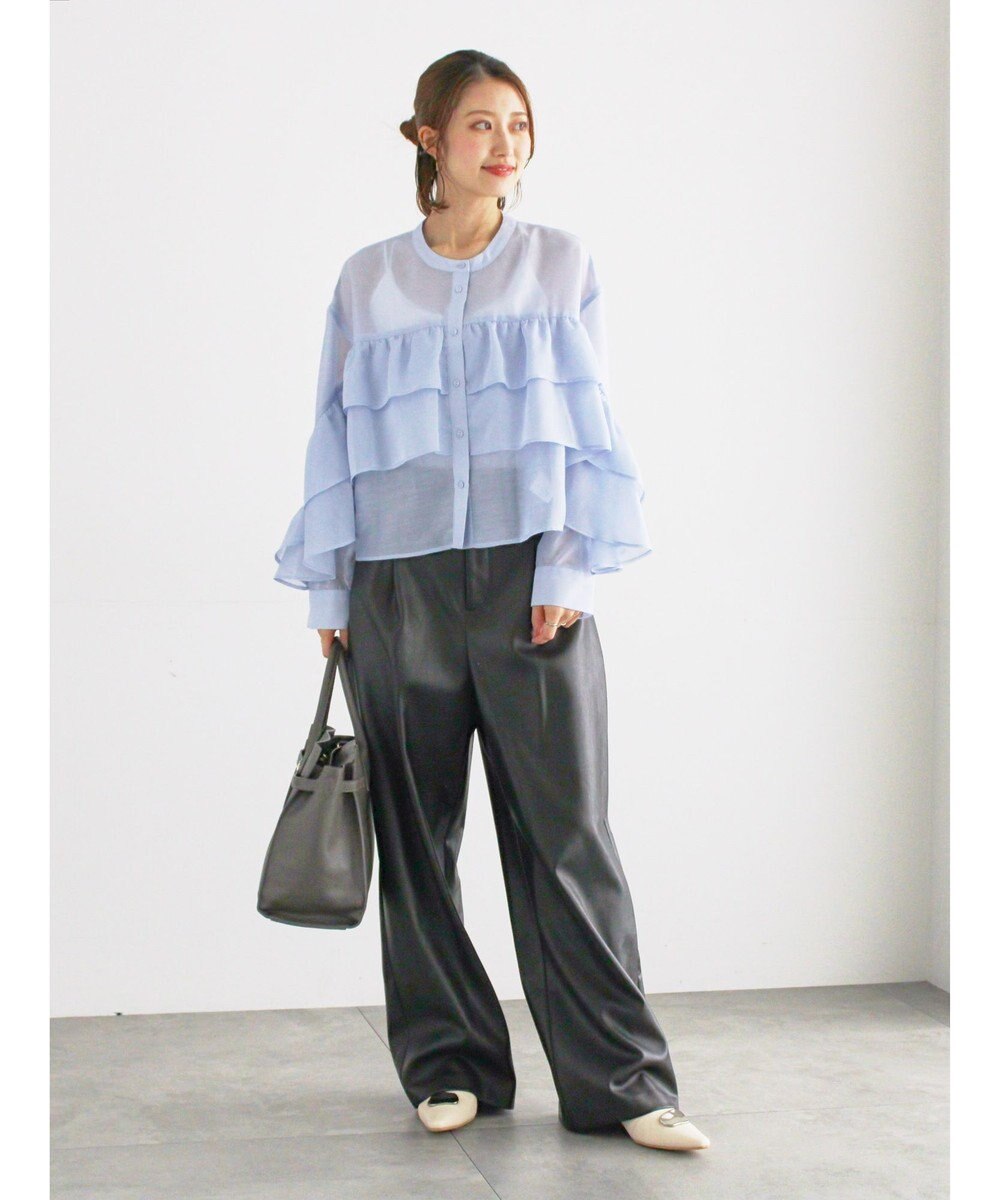 Te chichi シアーフリルティアードブラウス 