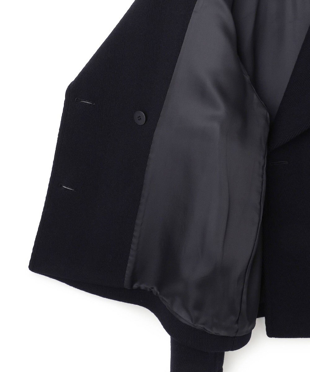 23区 ヘリンボーン ショート ピーコート 