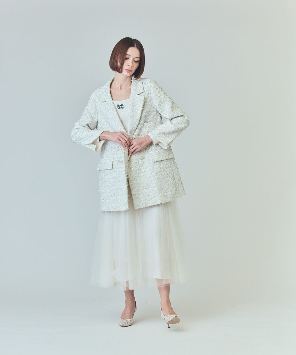 GRACE CONTINENTAL ツイードテーラードコート 