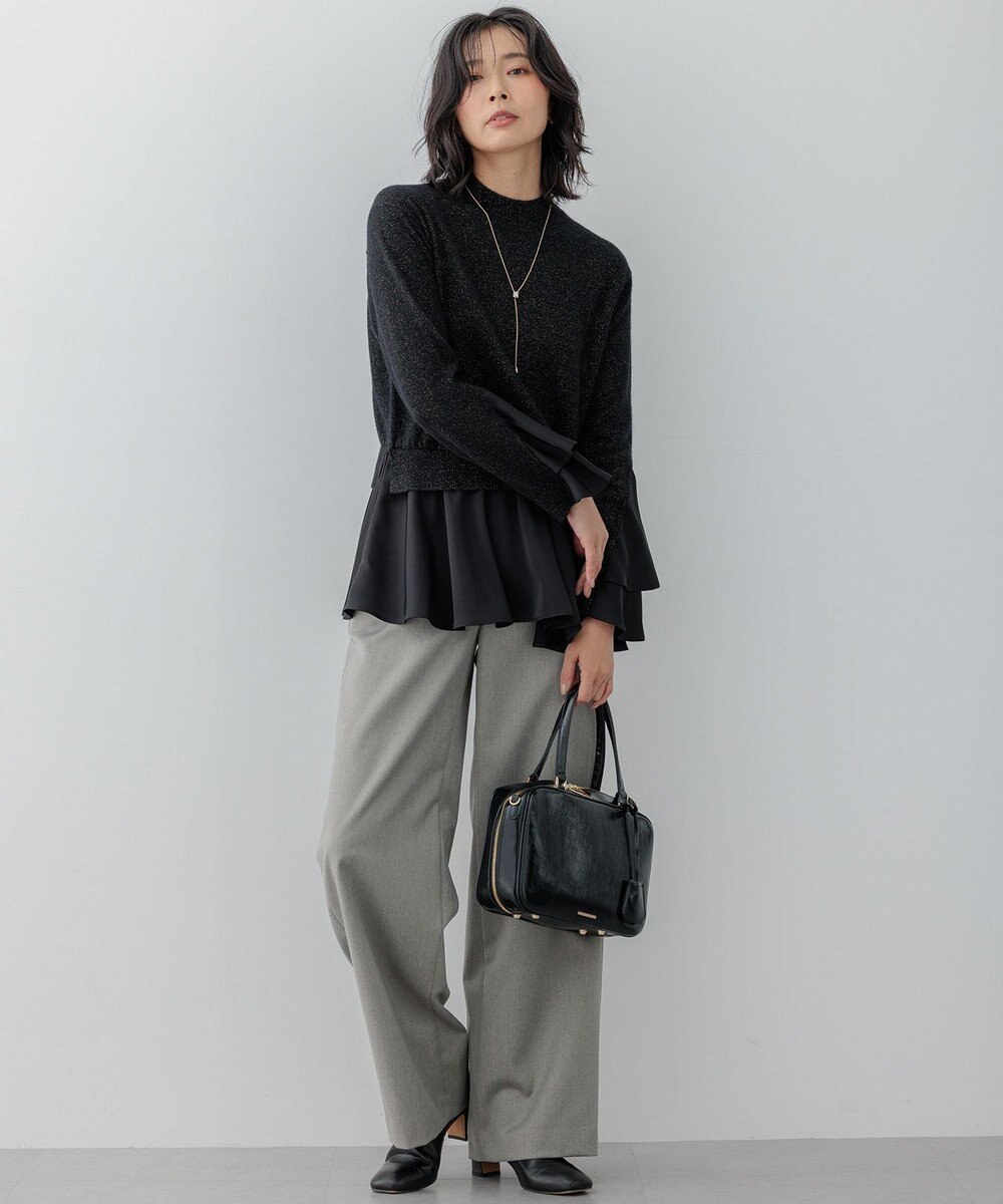 23区 【VERY3月号掲載/洗える】TRコンフォートストレッチ ワイドパンツ 