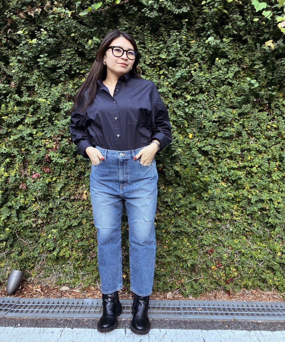 woadblue 【先行販売】SALUU サルー ストレートアンクル デニムパンツ ダメージ 