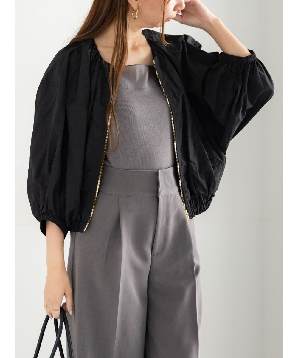 Te chichi タックギャザーボリュームポンチョブルゾン 