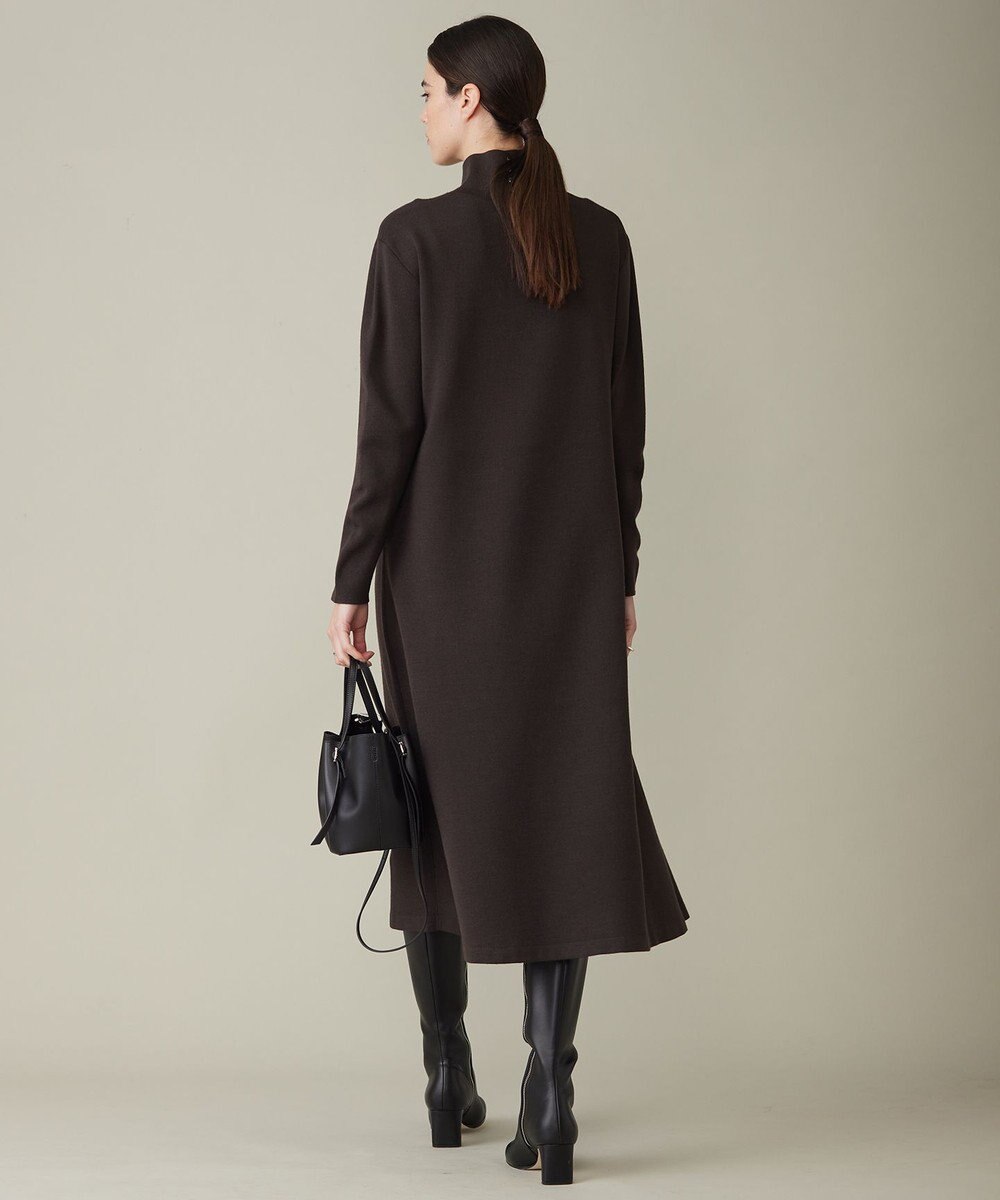 ICB ウールブレンドスムース ハイネックワンピース 
