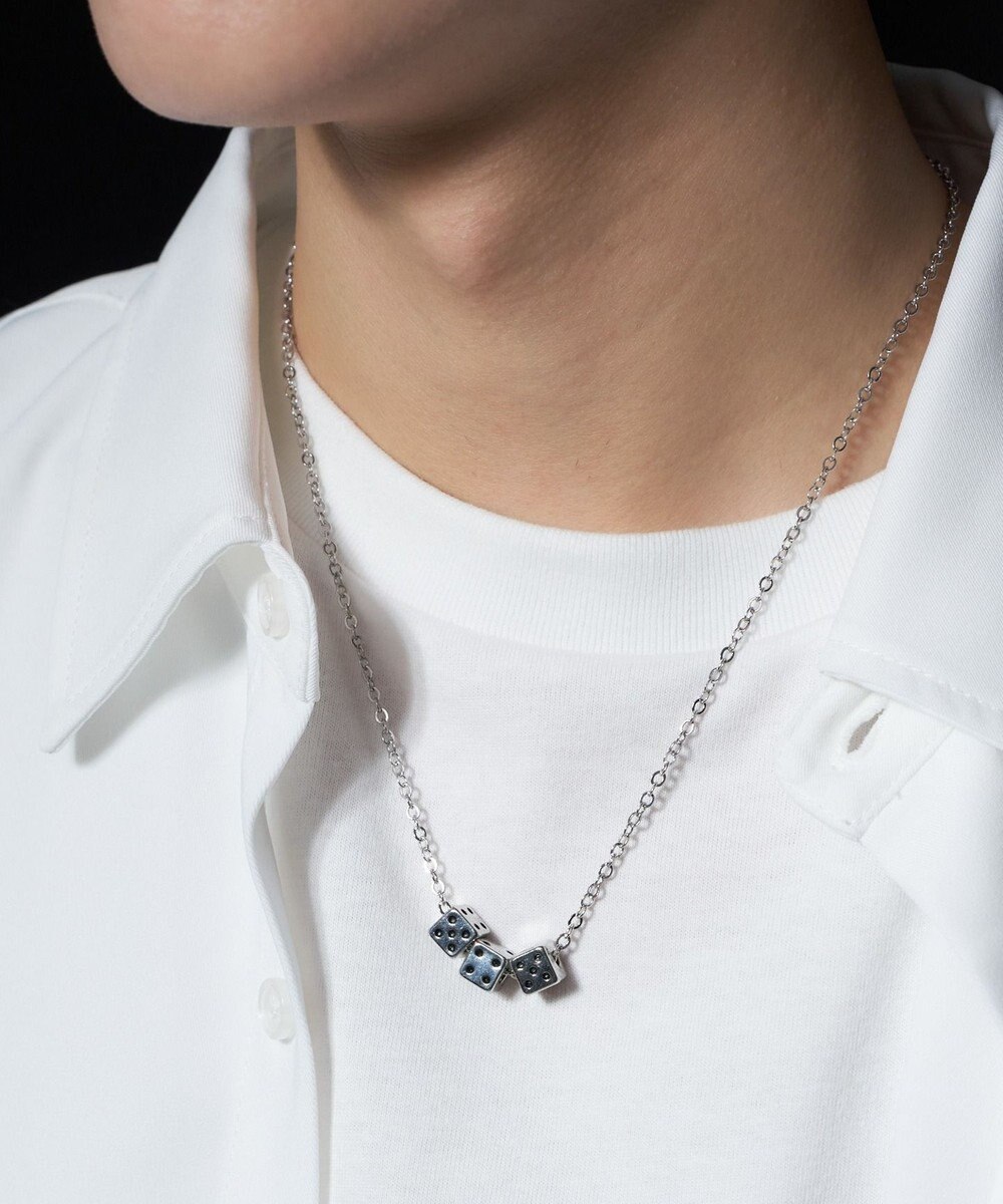 WEGO M立体モチーフ3連ネックレス 