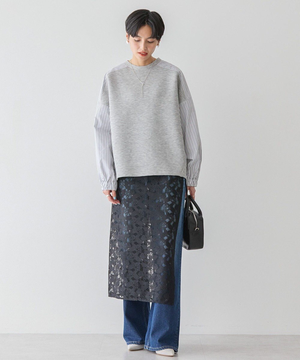 AMERICAN HOLIC 異素材コクーンポンチプルオーバー 