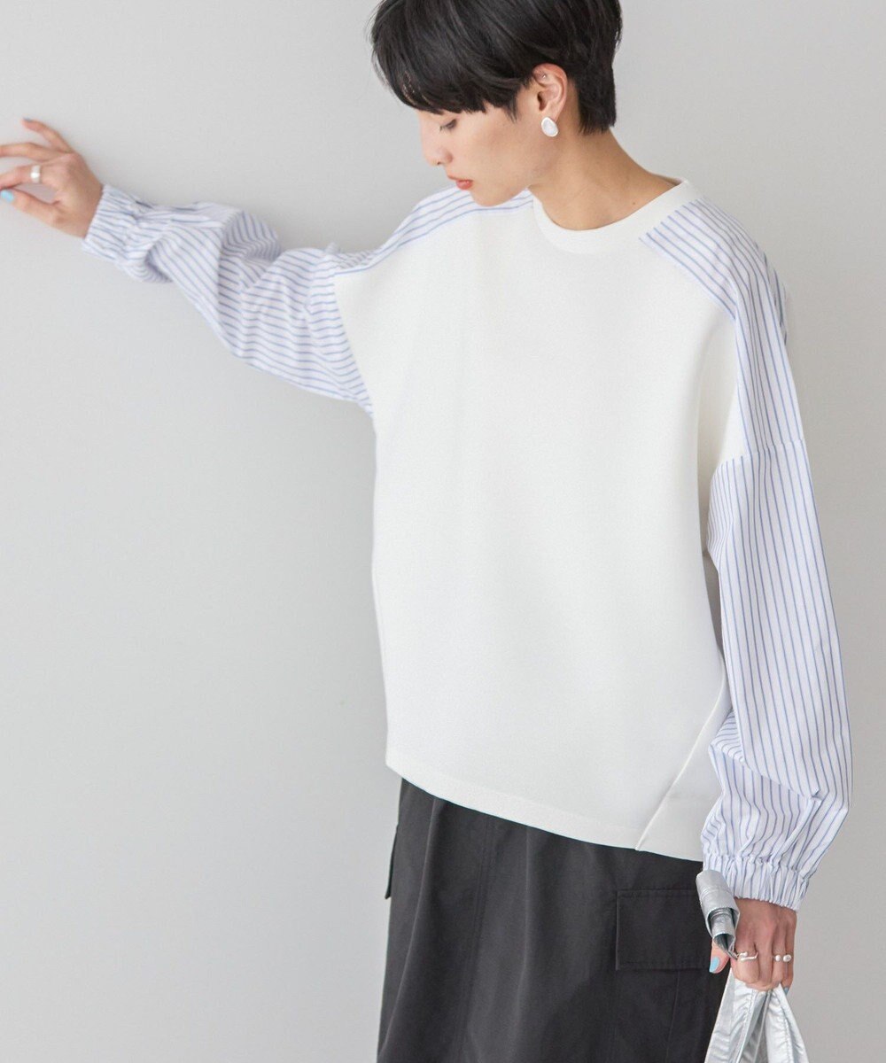 AMERICAN HOLIC 異素材コクーンポンチプルオーバー 