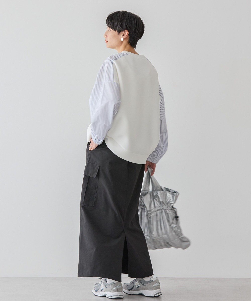 AMERICAN HOLIC 異素材コクーンポンチプルオーバー 