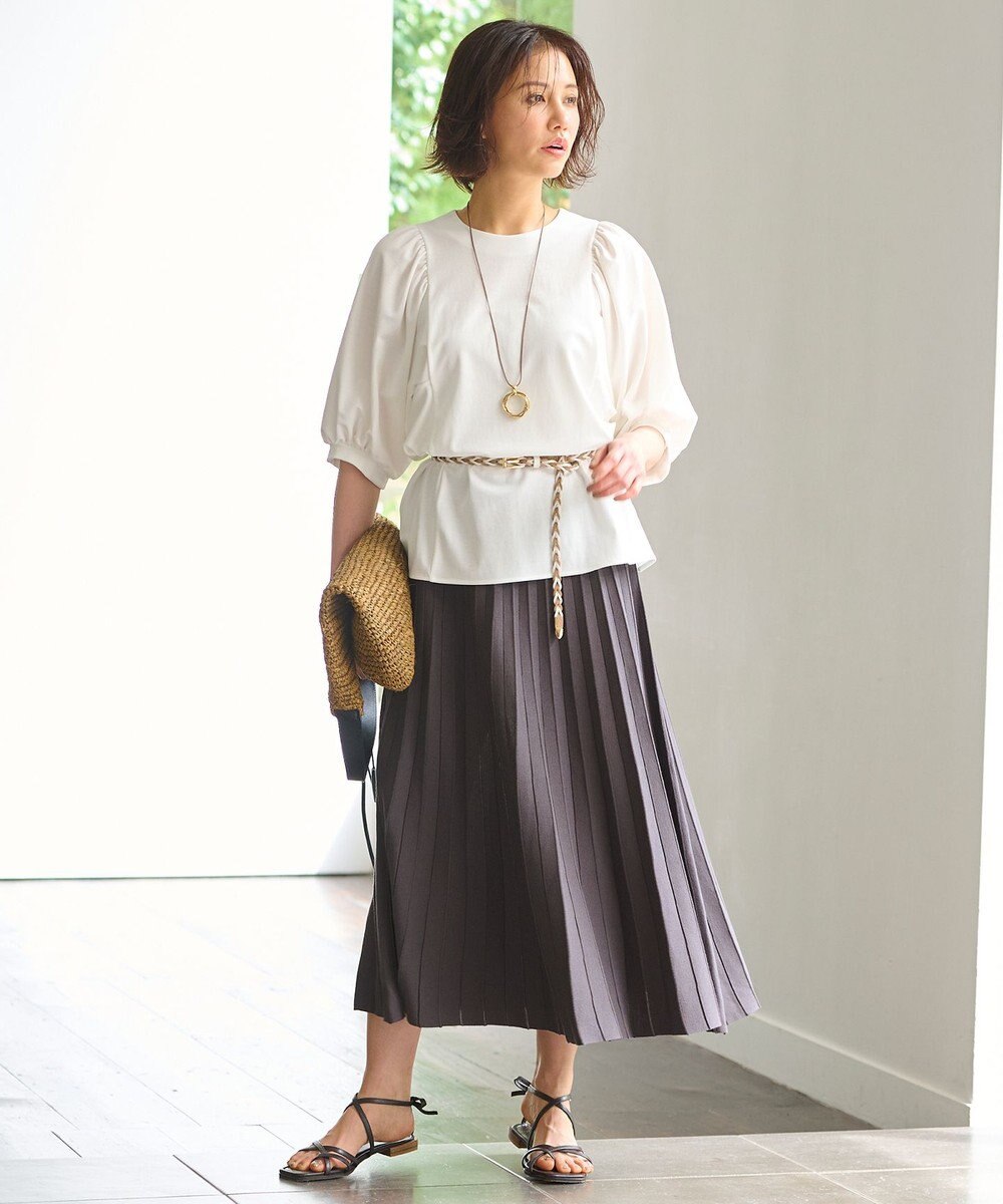 自由区 【WEB限定・洗える・XSサイズあり】ハイツイストコットンアセテートニットセットアップ ワンピース 