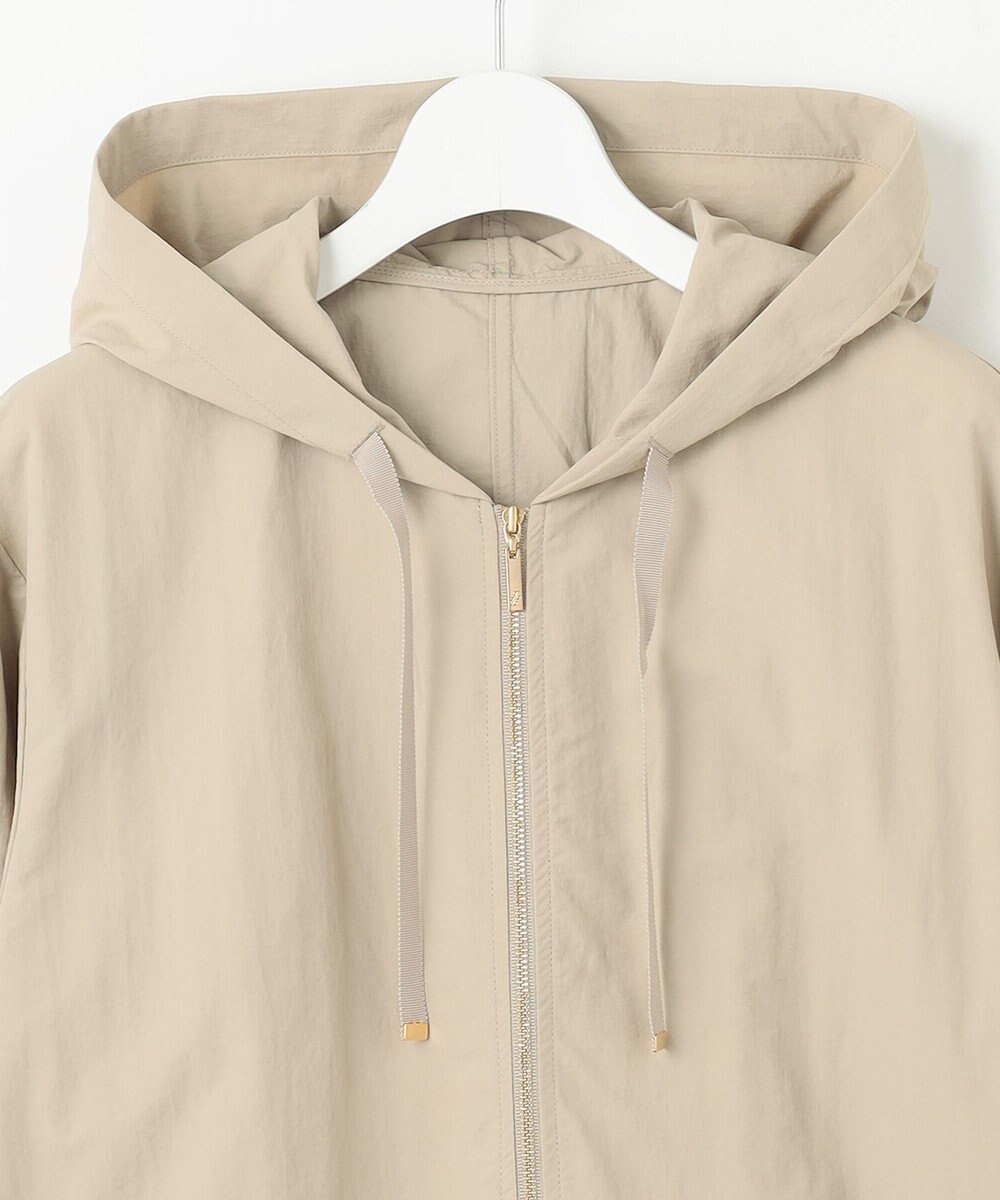 自由区 【撥水加工・UVケア・洗える】ライトグログランフーデッド コート 