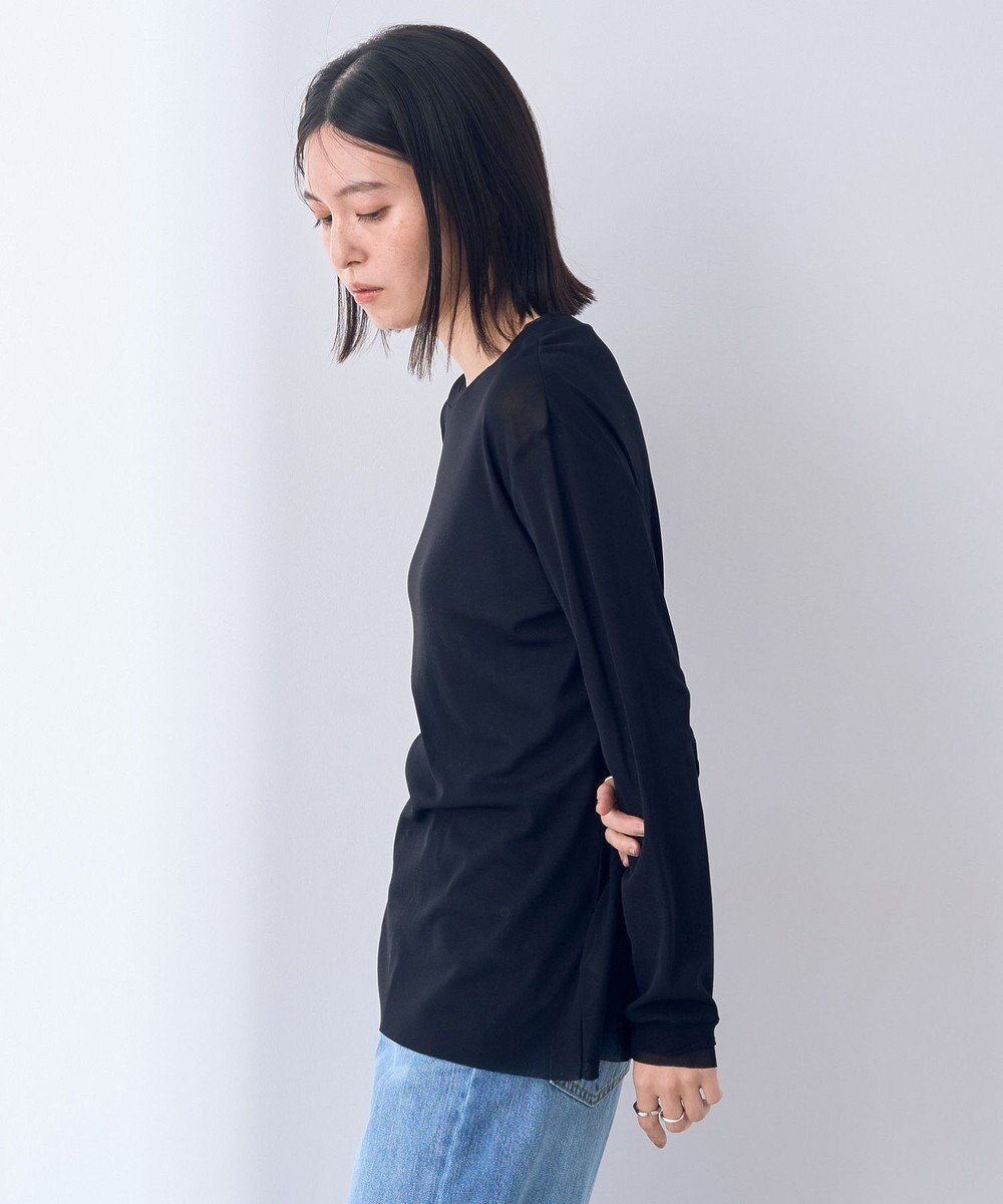 YECCA VECCA クルーネックレイヤードシアートップス 