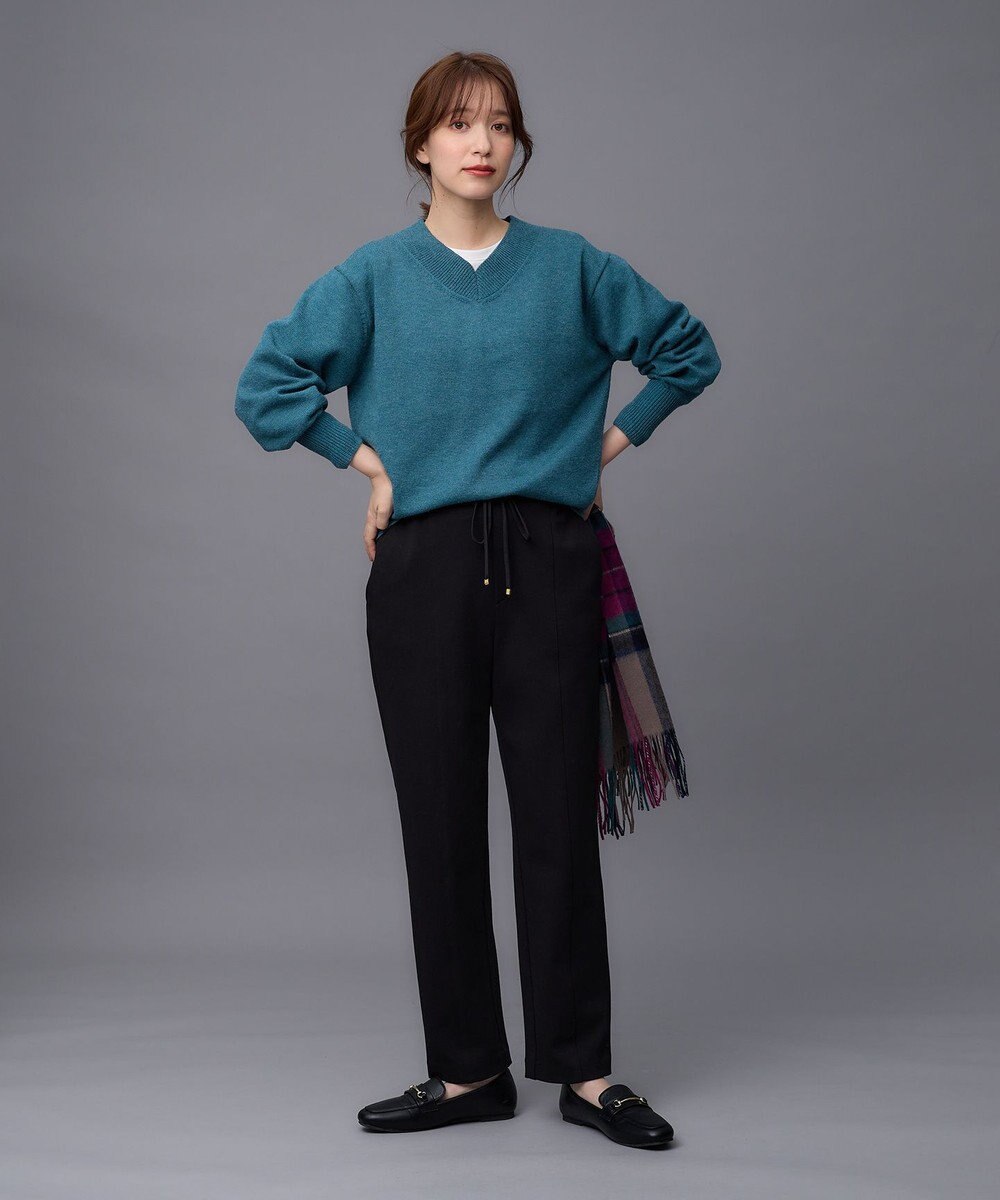 ANY L 【ストレッチ/ウエストゴム】エニィーヒート テーパードパンツ 