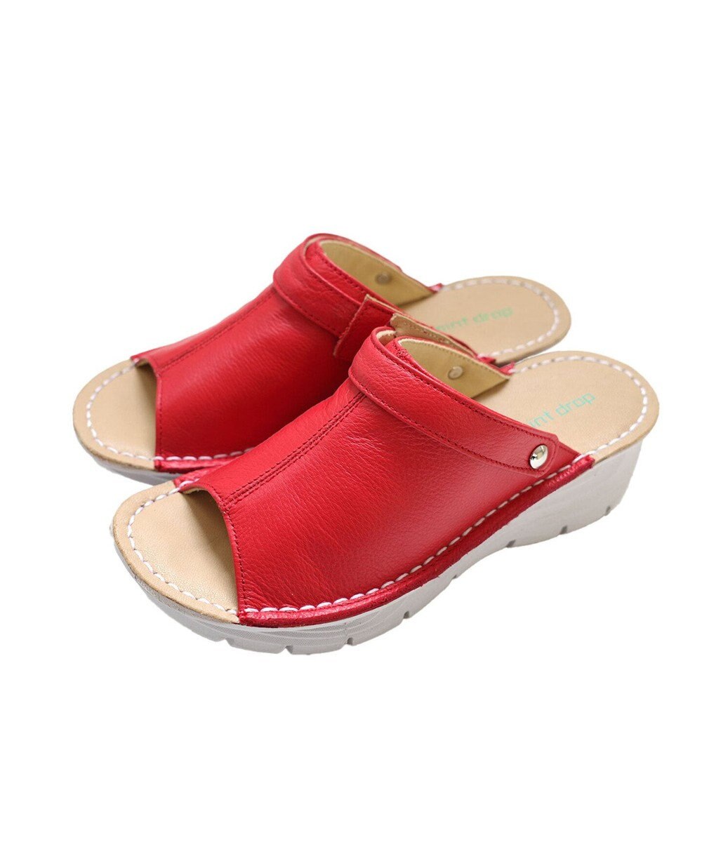 Pointer 本革 超軽量厚底サボサンダル 