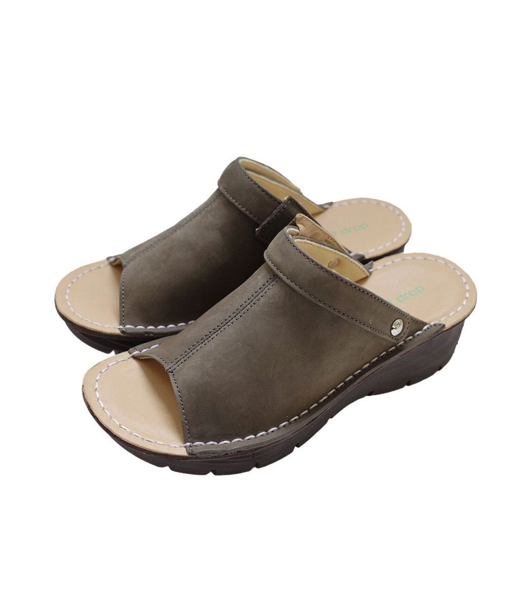 Pointer 本革 超軽量厚底サボサンダル 