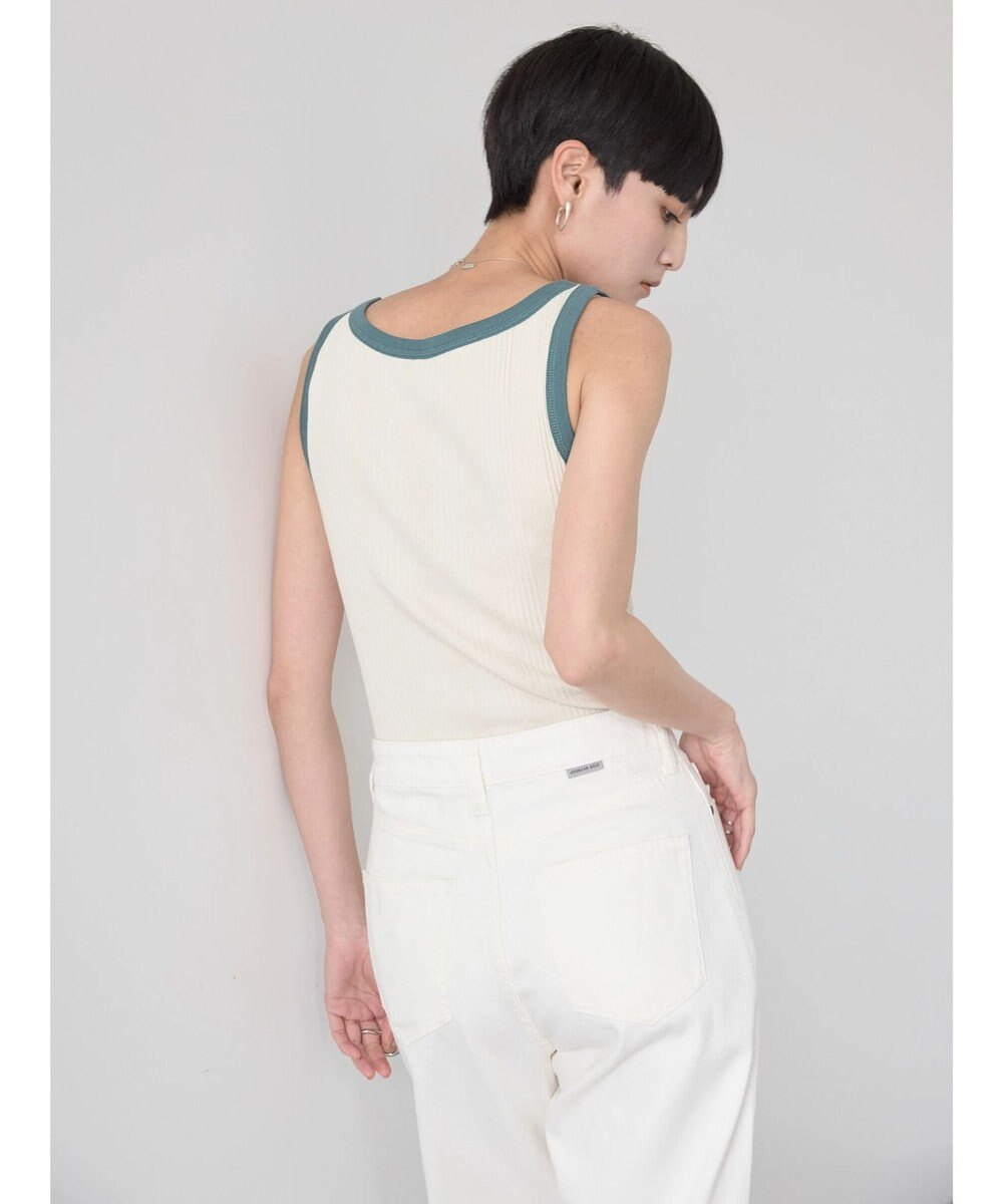 AMERICAN HOLIC バイカラーテレコタンクトップ 