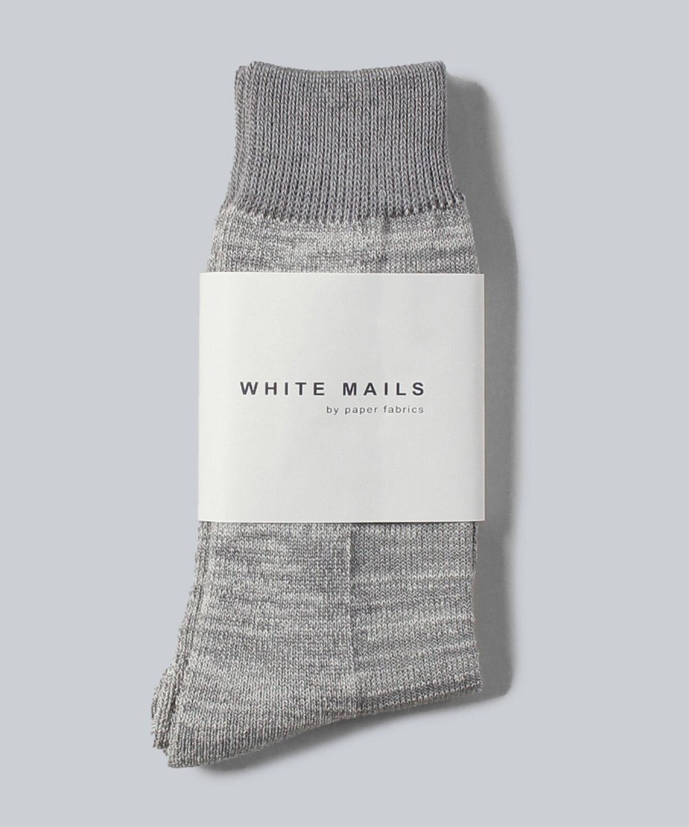 WHITE MAILS PAPER PILE ミドルゲージソックス 