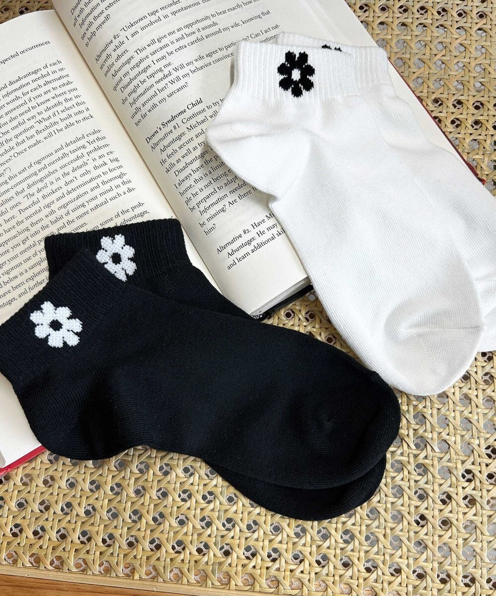 WEGO フラワーショートソックス 