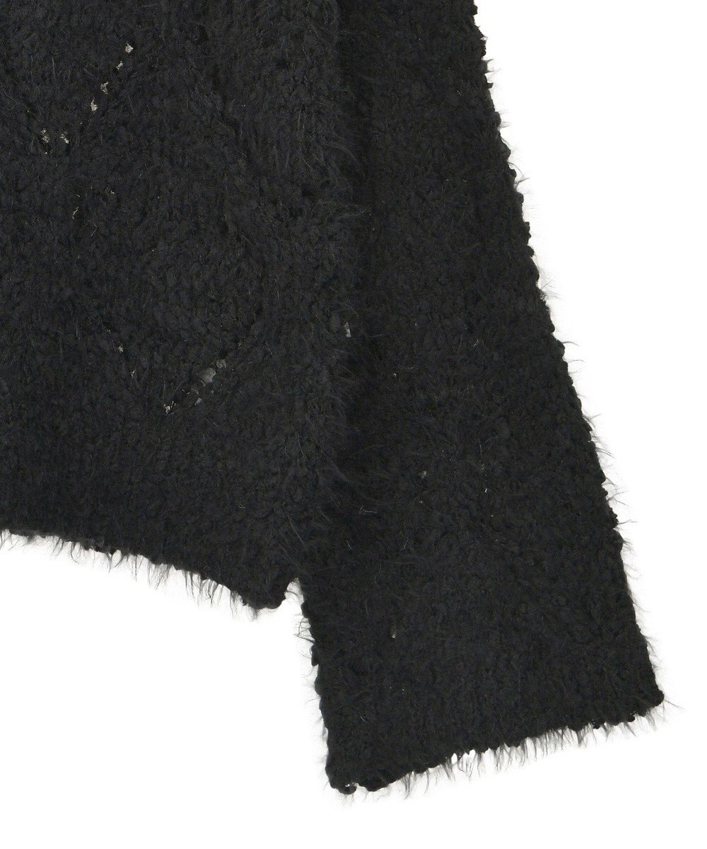 earth music&ecology シャギーミックス透かしハート柄ニットプルオーバ 