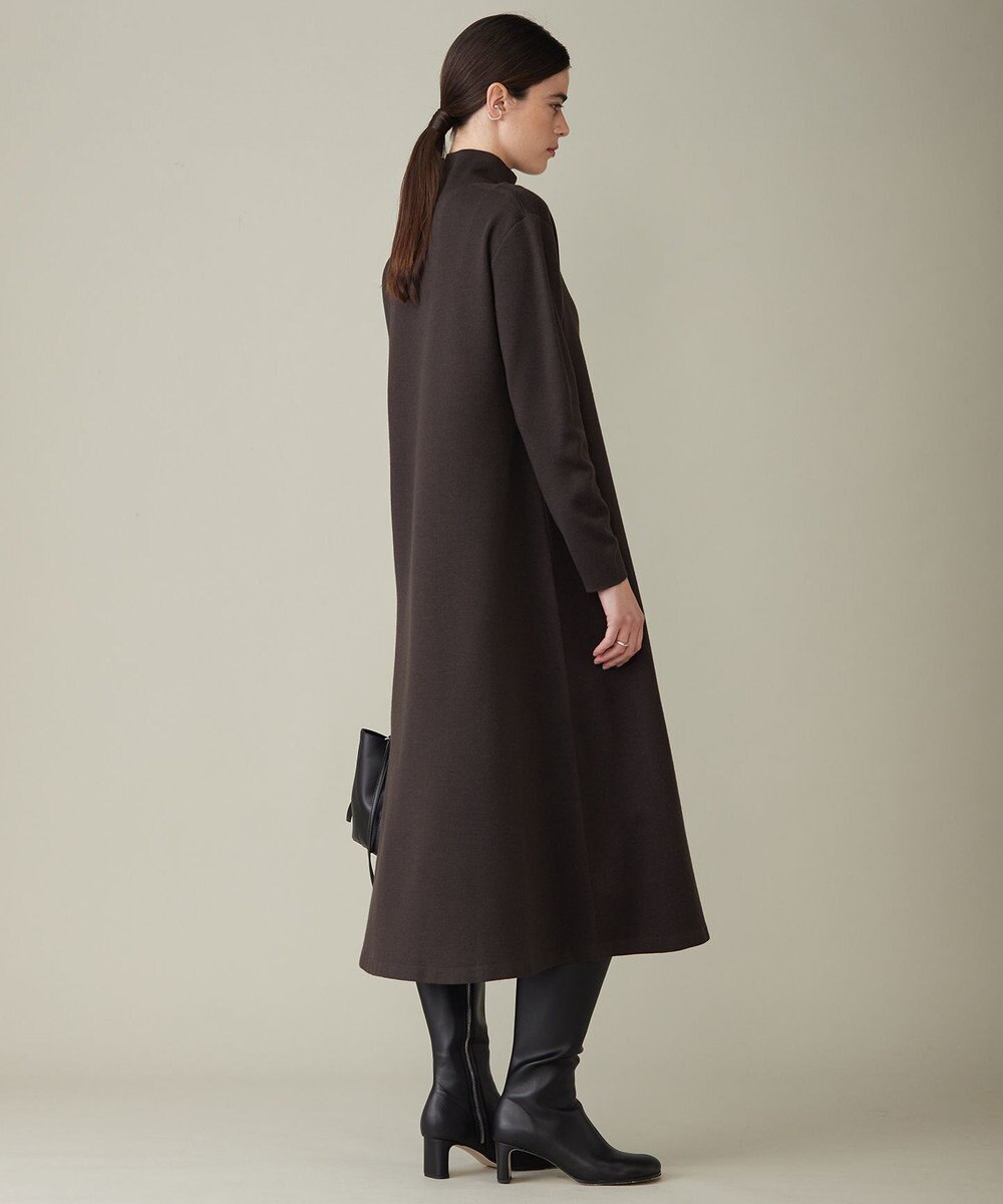 ICB L ウールブレンドスムース ハイネックワンピース 