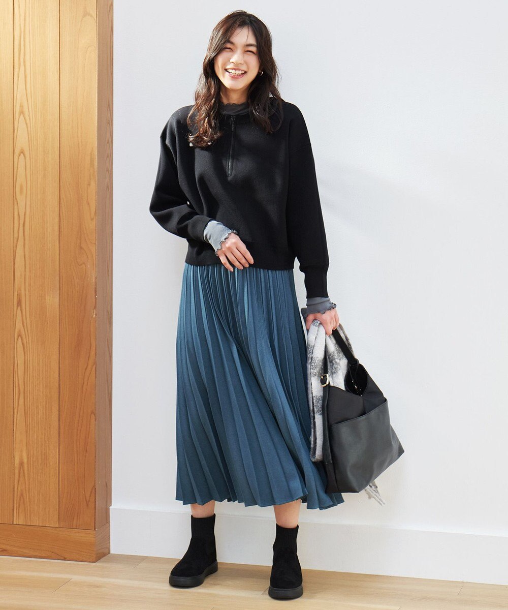 ANY 【大好評につき新色登場/洗濯機可/ウエストゴム】プリーツスカート 