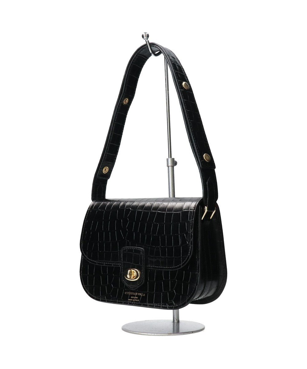 INTER-CHAUSSURES 【CHRISTIAN VILLA】フラップタイプレザーショルダーバッグ 