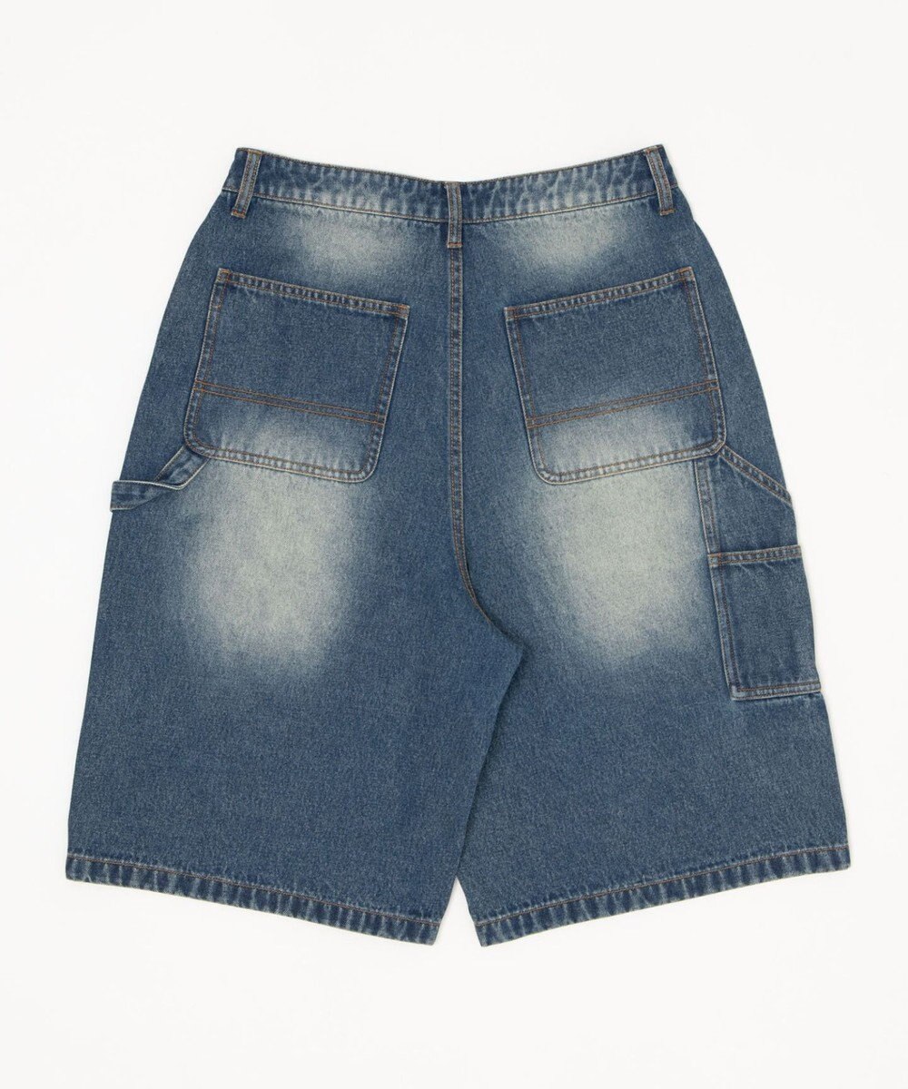 WEGO 【ユニセックス着用ITEM】ダブルニーデニムショーツ 