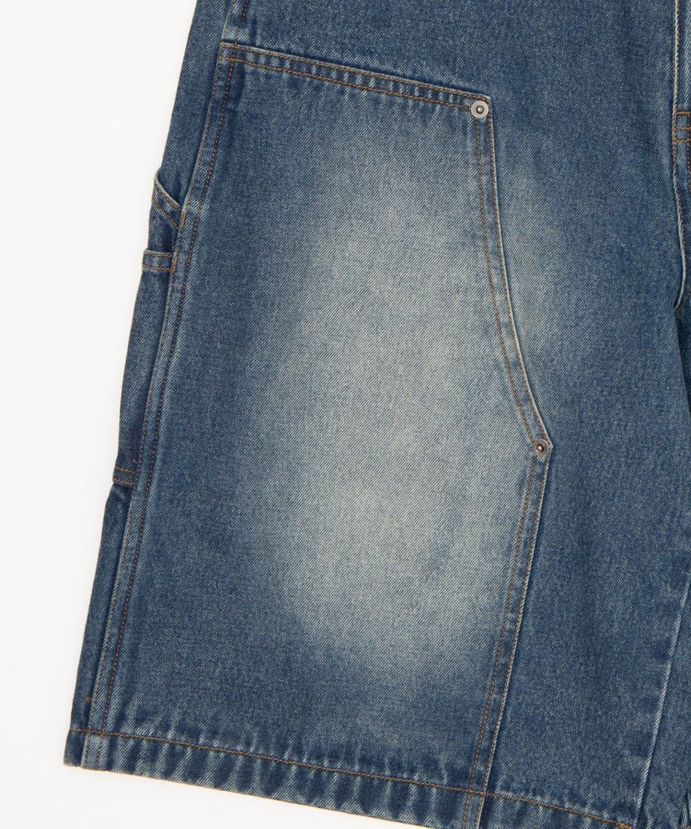 WEGO 【ユニセックス着用ITEM】ダブルニーデニムショーツ 