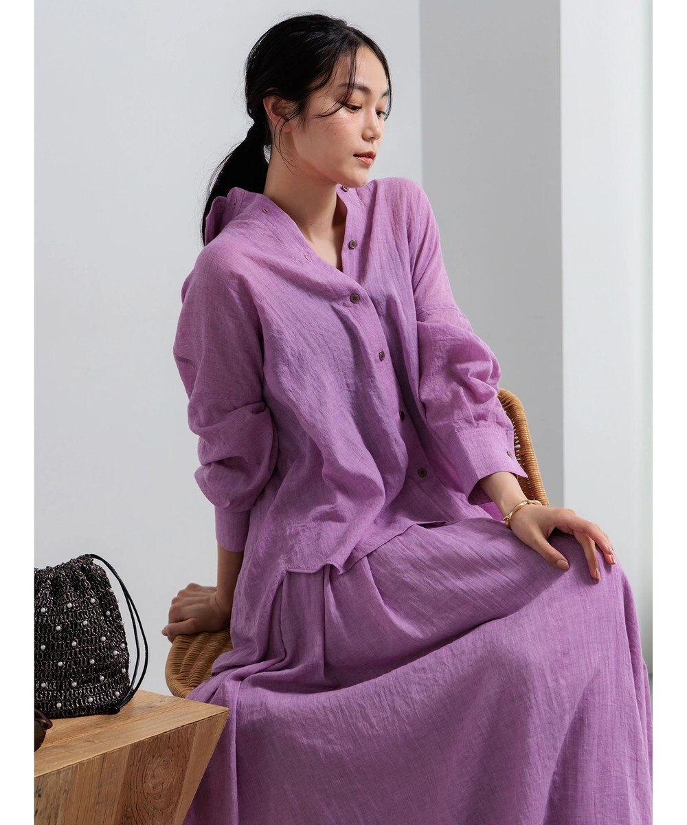 Te chichi 【新色追加】シャンブレーボイルシャツ(セットアップ可) 