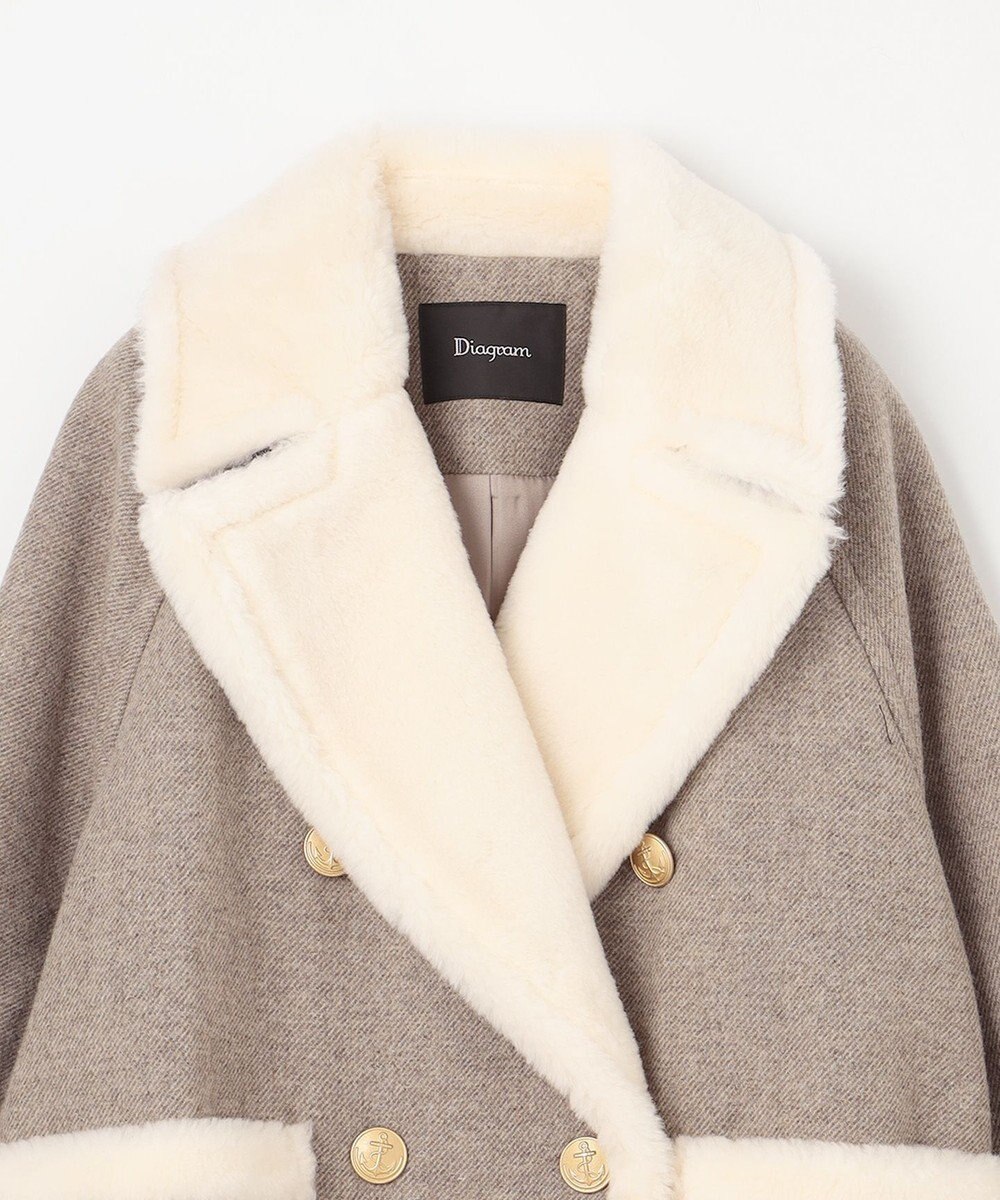 GRACE CONTINENTAL ボアカラーPコート 