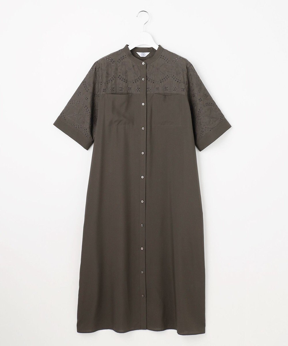 J.PRESS LADIES 【WEB限定カラーあり】エンブロイダリー シャツ ワンピース 