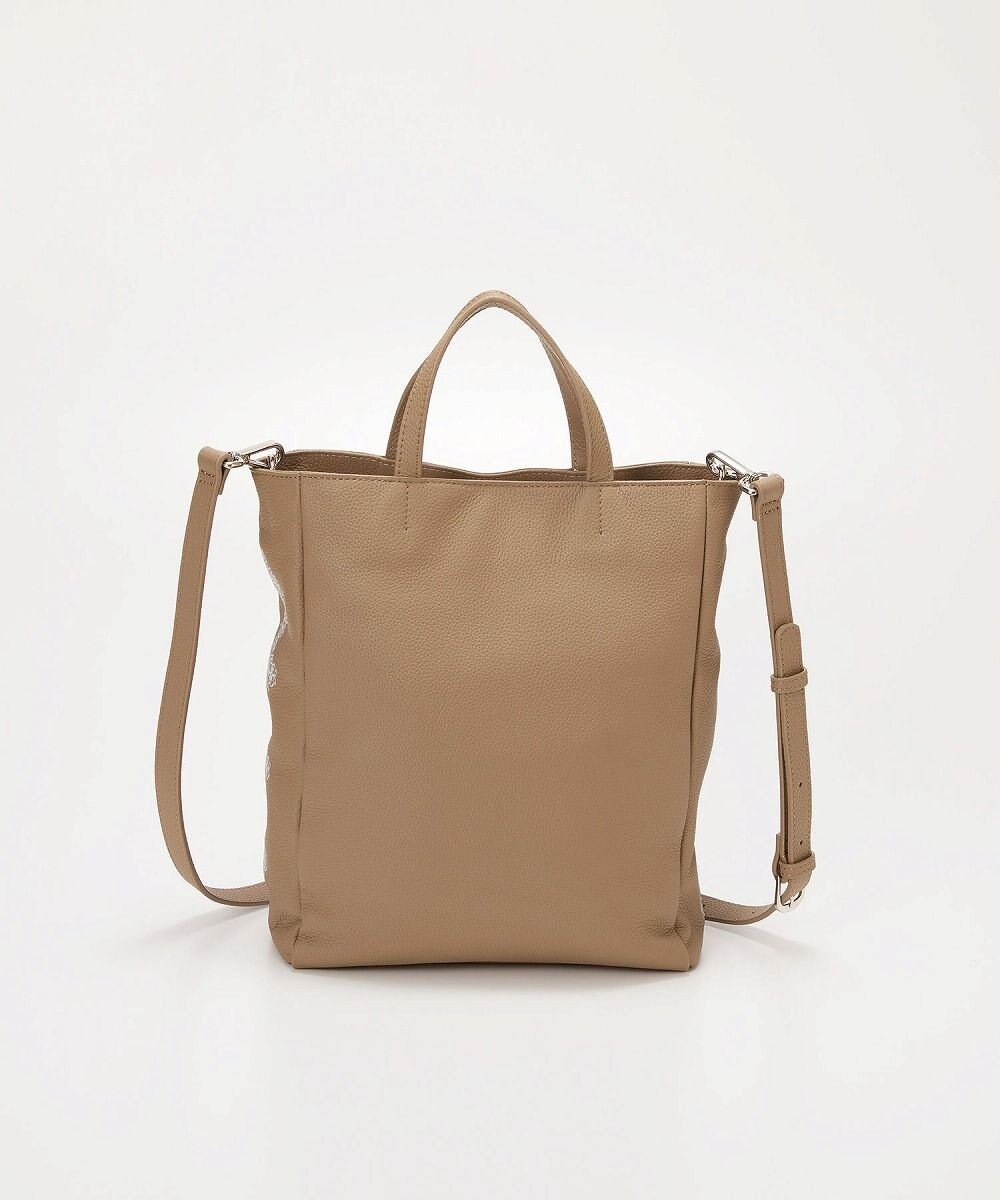 TOPKAPI 【TREASURE TOPKAPI】シュリンクレザー レース 刺しゅう ショルダー付 トートバッグ 