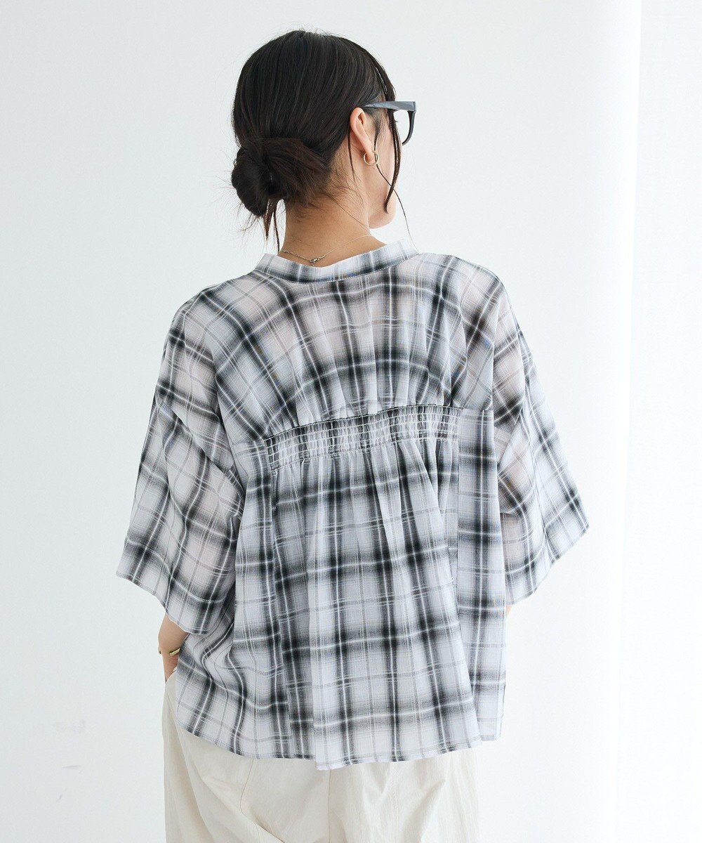 CRAFT STANDARD BOUTIQUE バックギャザーポンチョシャツ 