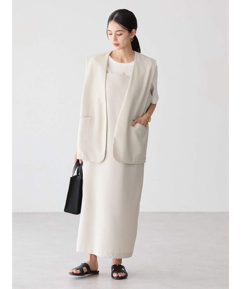 AMERICAN HOLIC ＳＥＴ　イージーケアジレベスト＋Ｉラインワンピース 