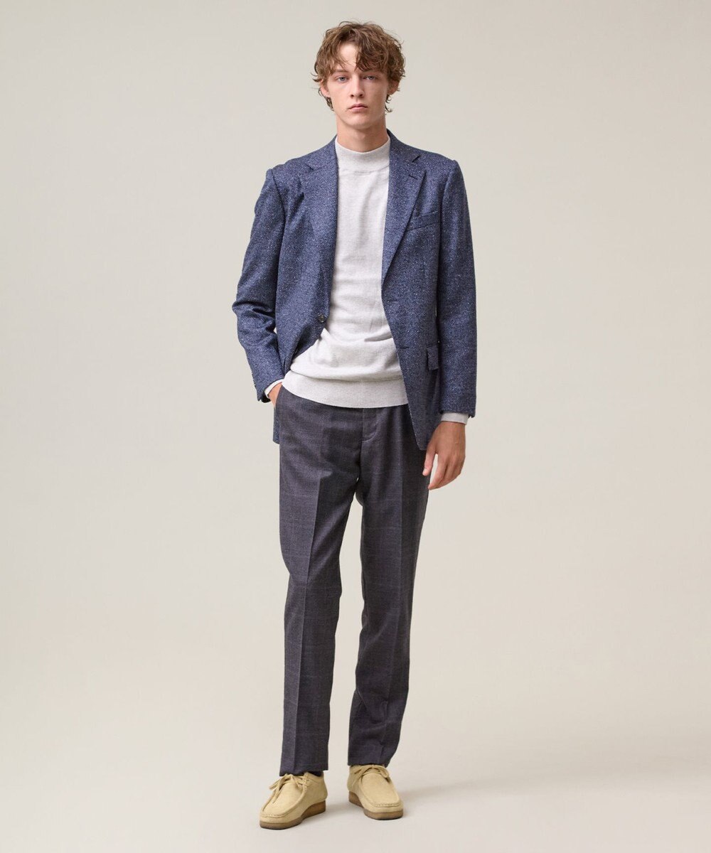 J.PRESS MEN 動きやすさにこだわった立体設計【洗える】コットンカシミヤモックネック ニット 