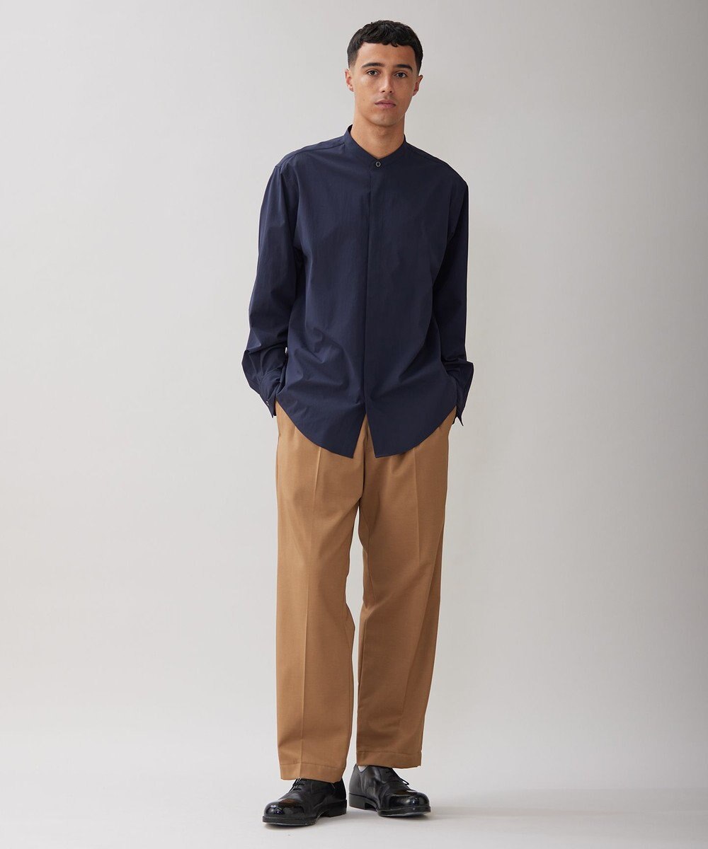 UNFILO MENS コンフォート バンドカラーシャツ  [24年秋冬商品] 