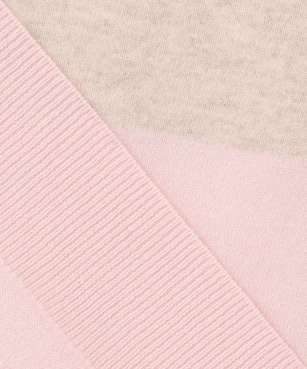 BEIGE， 【WEB限定・洗える】DEMING / バイカラーウールタートルネックニット 