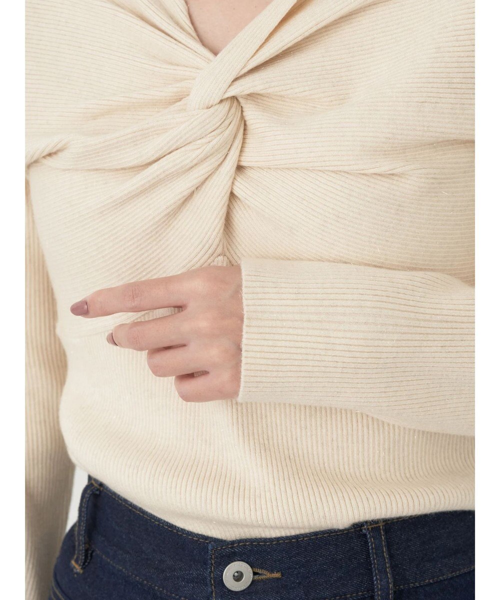 earth music&ecology ツイストリブラメニットプルオーバー 