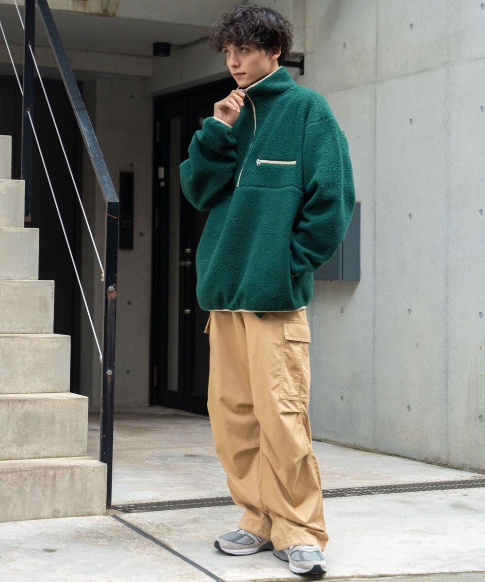 WEGO フリース ハーフZIPプルオーバー 