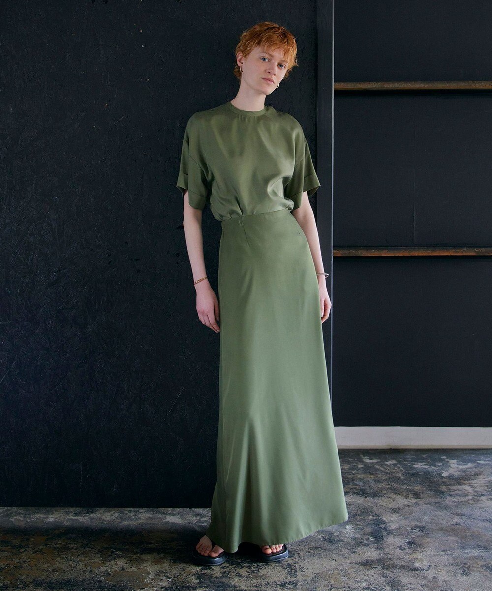 NAVE 【ReNAVE・セットアップ可/洗える/UVケア/接触冷感】フィブリルシャンブレー Tブラウス 