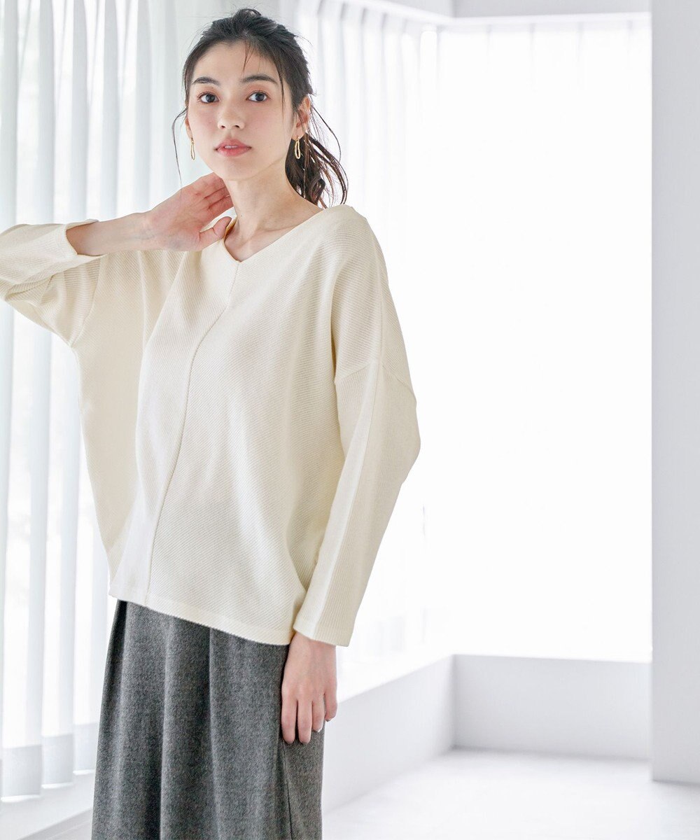 ANY 【洗濯機可能】Vネックニットソー 
