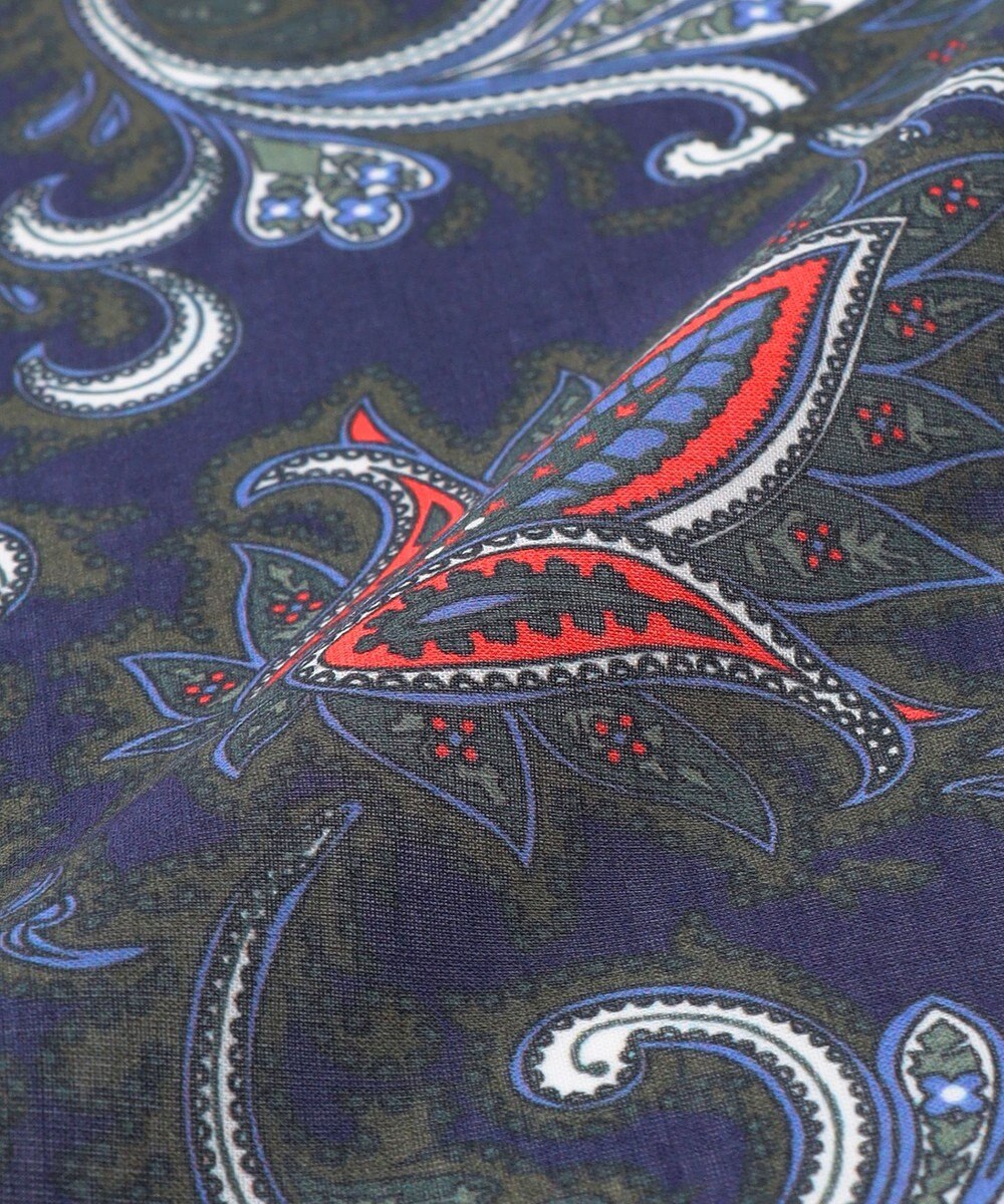 JOSEPH ABBOUD 【日本製】RCF綿ローン ペイズリープリント スカーフ 