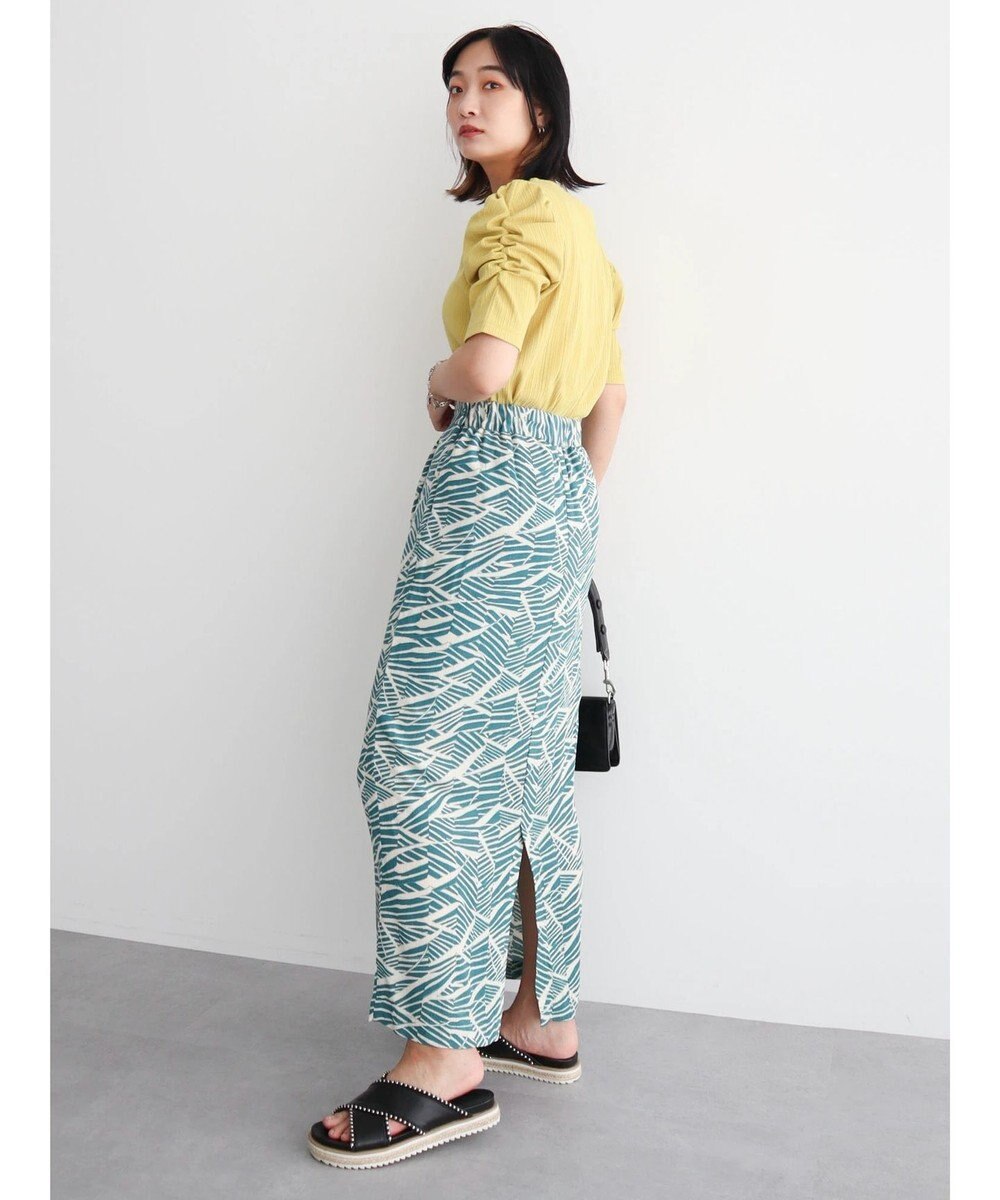 Green Parks リブ肩デザイン５分袖プルオーバー 