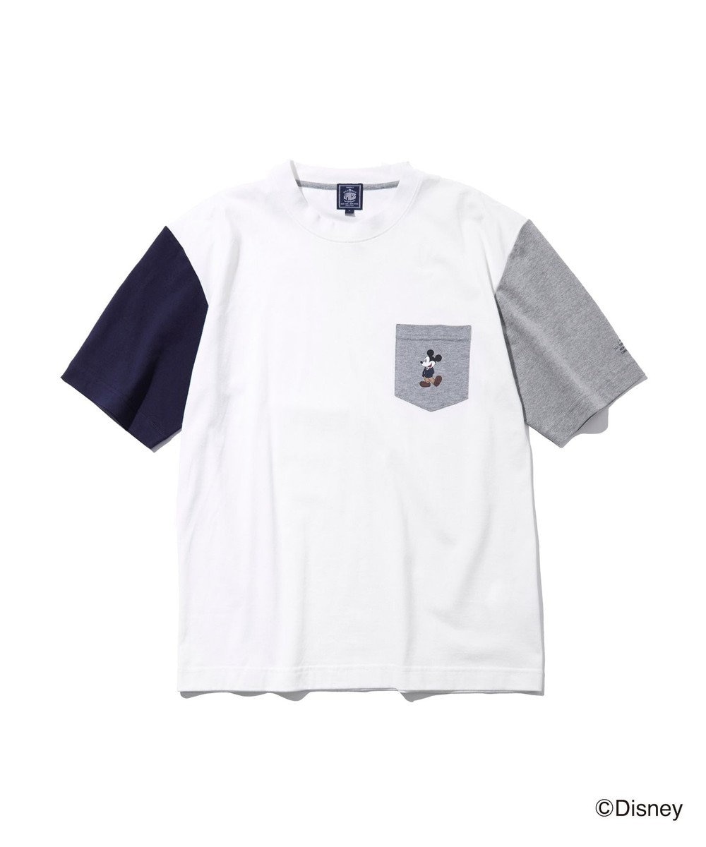 J.PRESS MEN 【DISNEY COLLECTION】【UNISEX】クレイジーパターンワンポイント Tシャツ / ミッキーマウス 