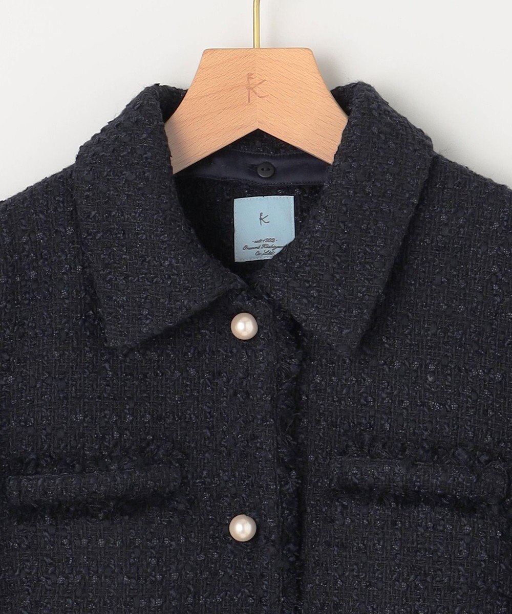 組曲 【KUMIKYOKU NAVY】ファンシーツイード 2WAYジャケット 